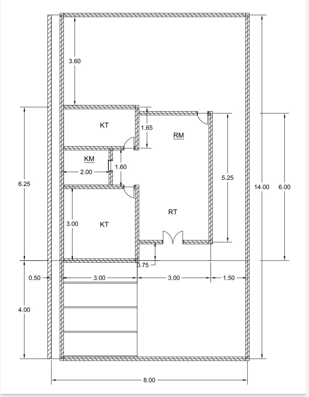 foto denah rumah tipe 36 perumahan Meranti Koba Estate