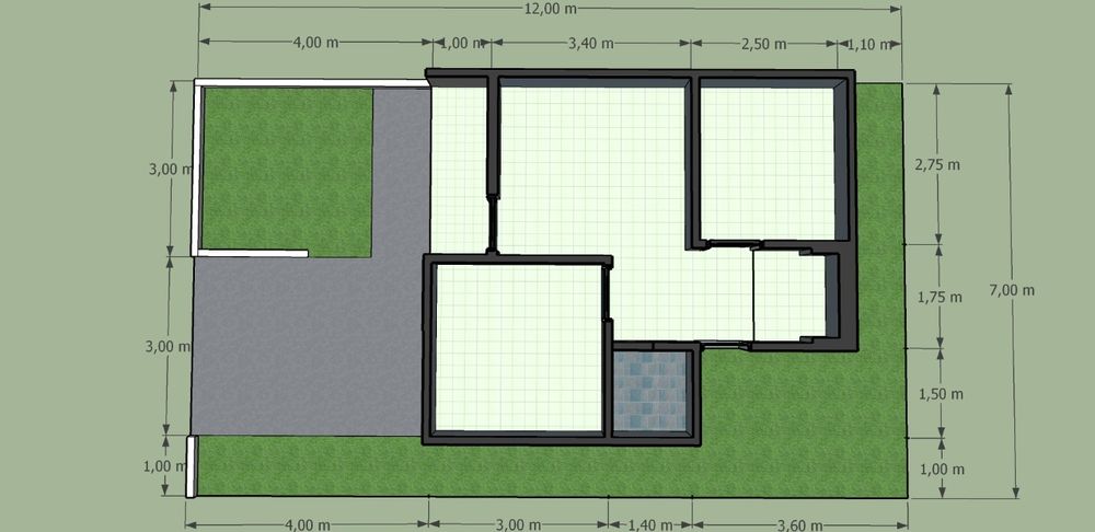 foto denah rumah tipe 36 perumahan PERTANGGA BATU RESIDENCE