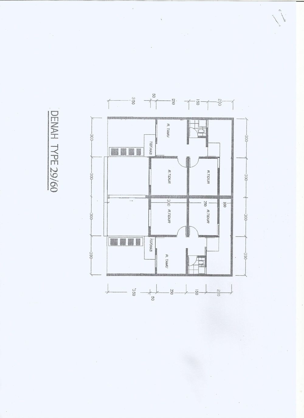 foto denah rumah tipe Subsidi perumahan CITRA SWARNA SUBANG