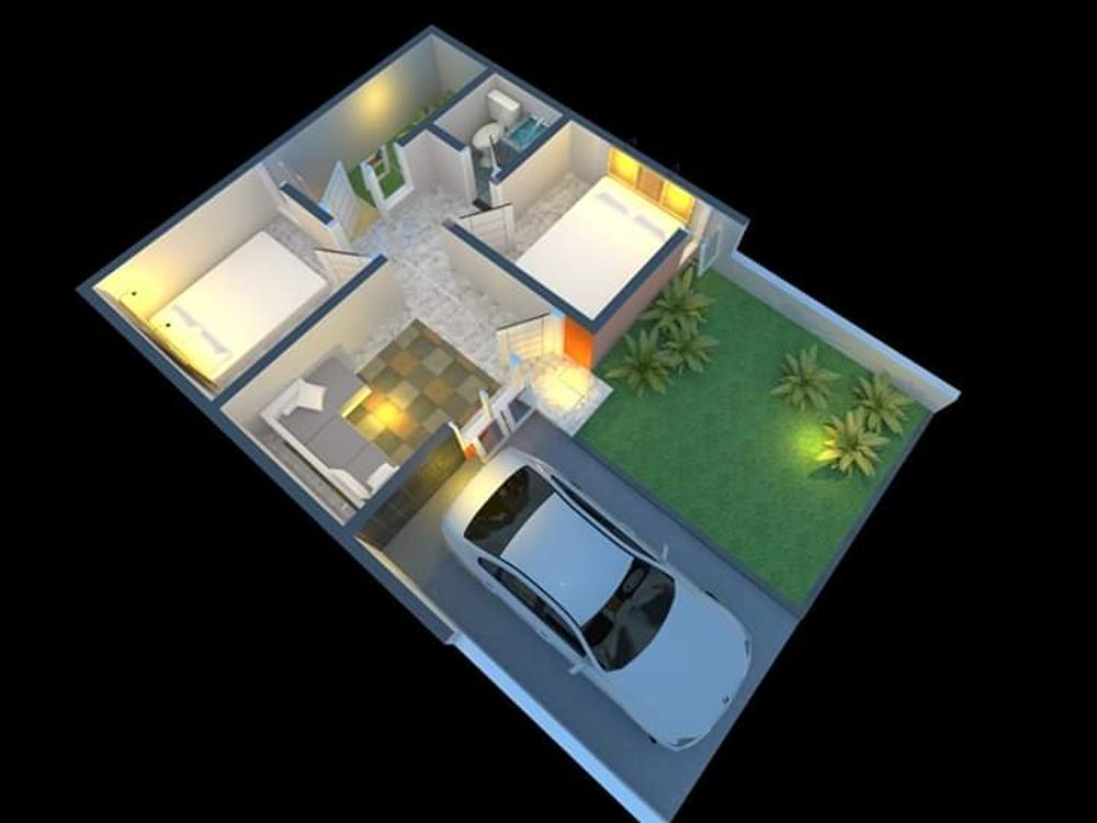foto denah rumah tipe B 30 perumahan HARMONY ALAM SOOKO