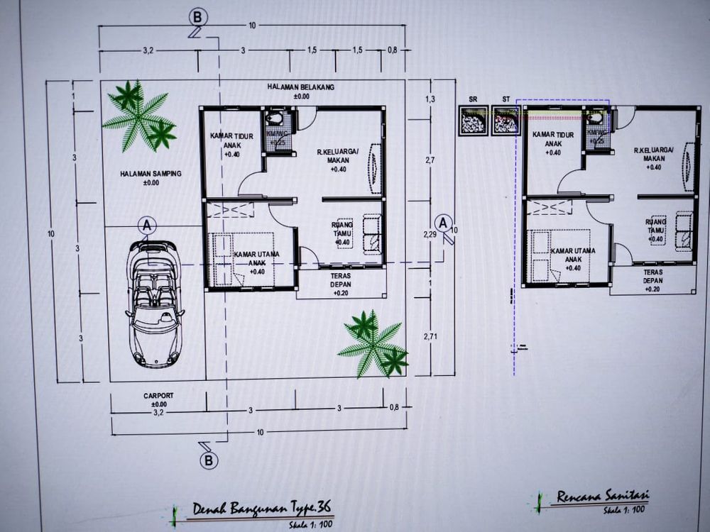 foto denah rumah tipe 36 perumahan ASMAN PESONA