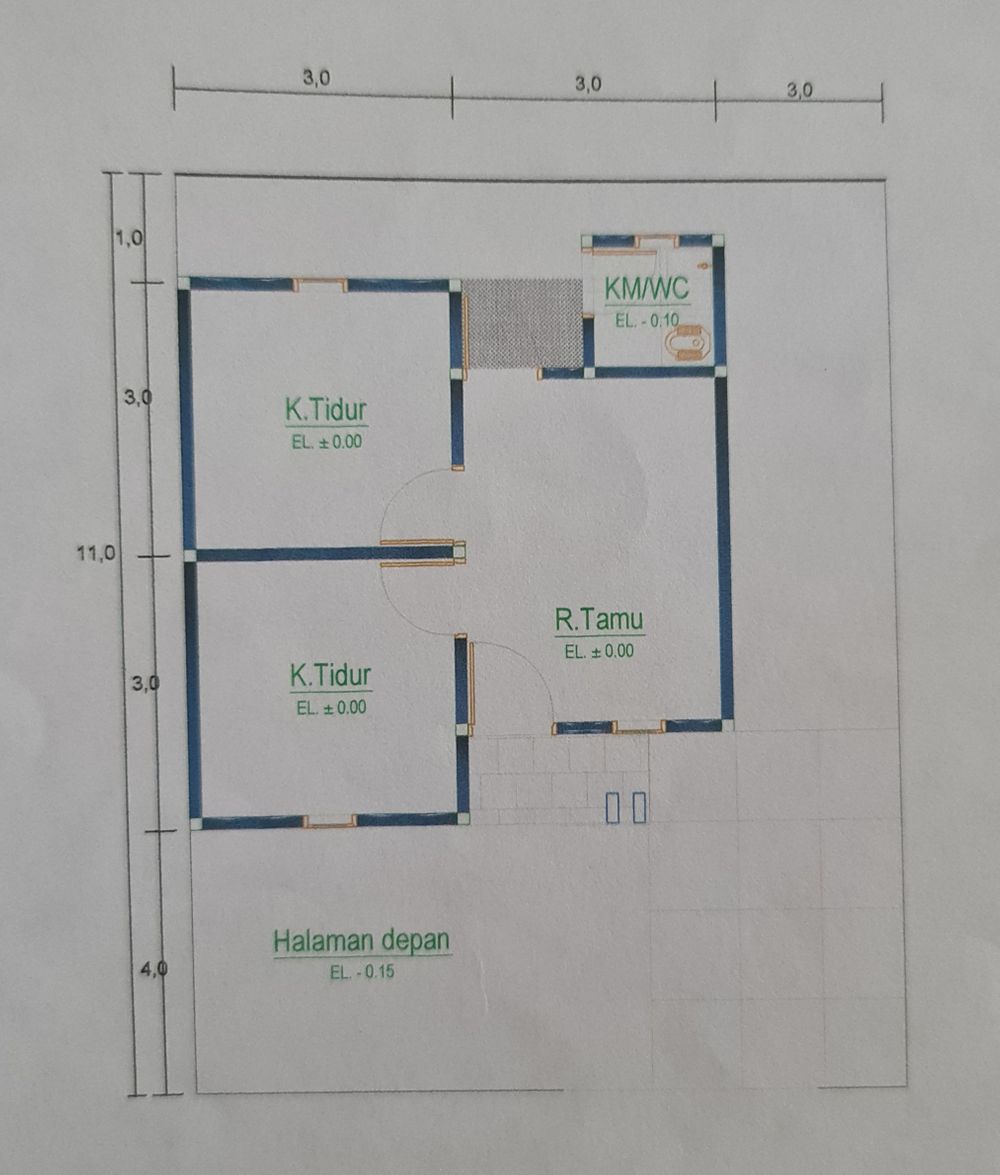 foto denah rumah tipe BLOK A perumahan Alyssa Residence