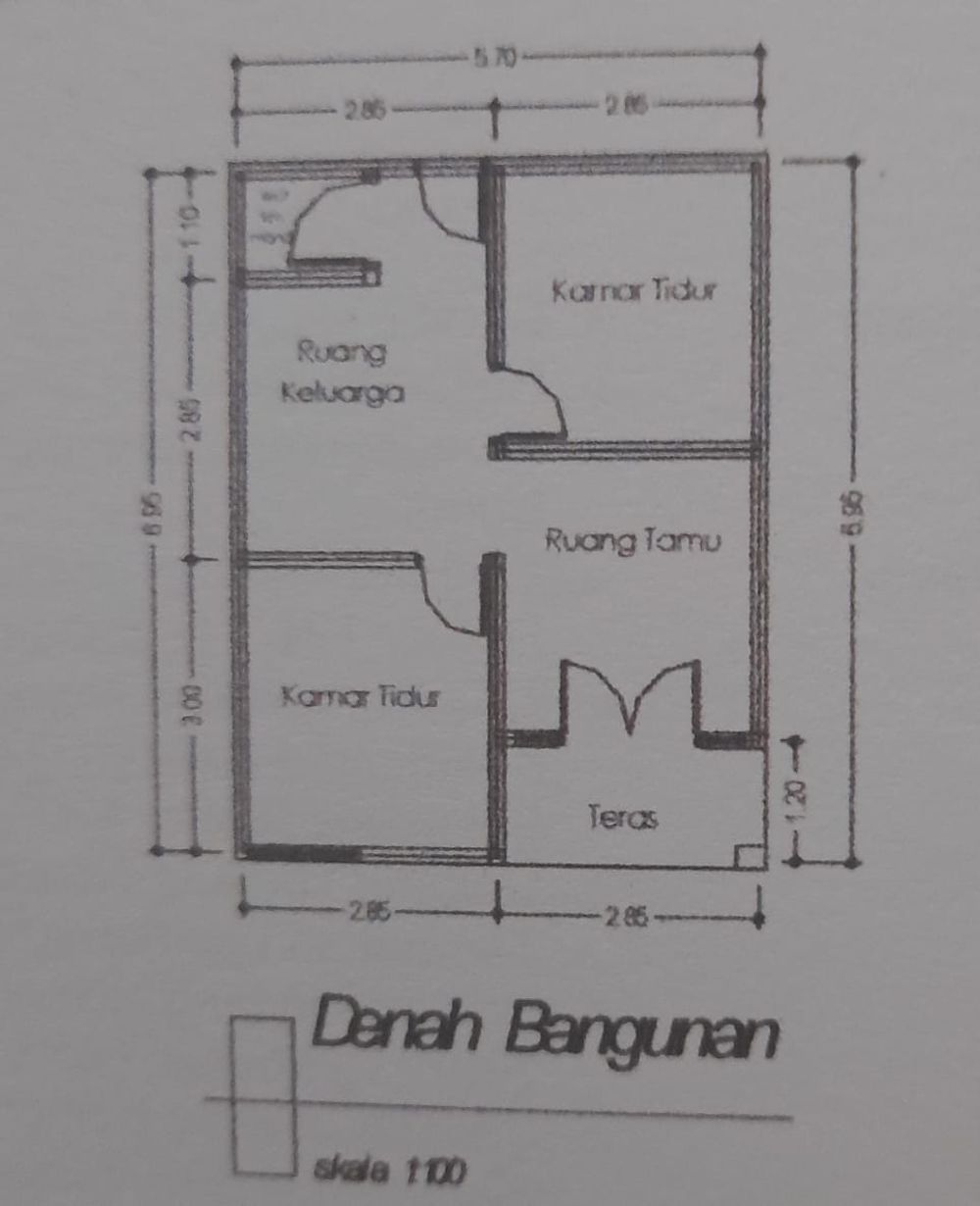 foto denah rumah tipe 36 perumahan GRIYA JELITA GUNUNG TINGGI