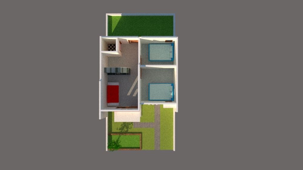 foto denah rumah tipe 36 perumahan YENAS INDAH RESIDENCE