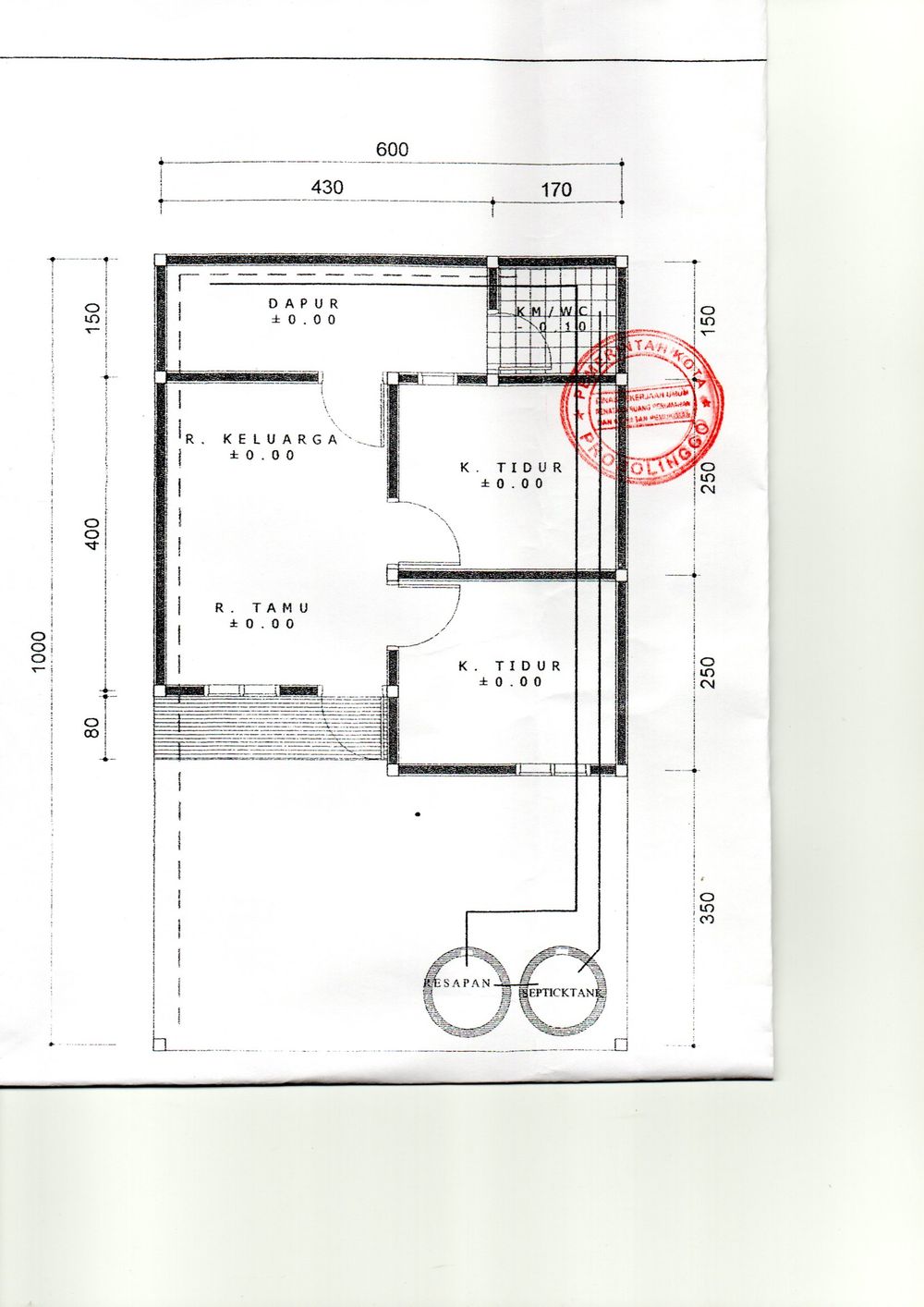foto denah rumah tipe 36/60 perumahan Green bogowonto
