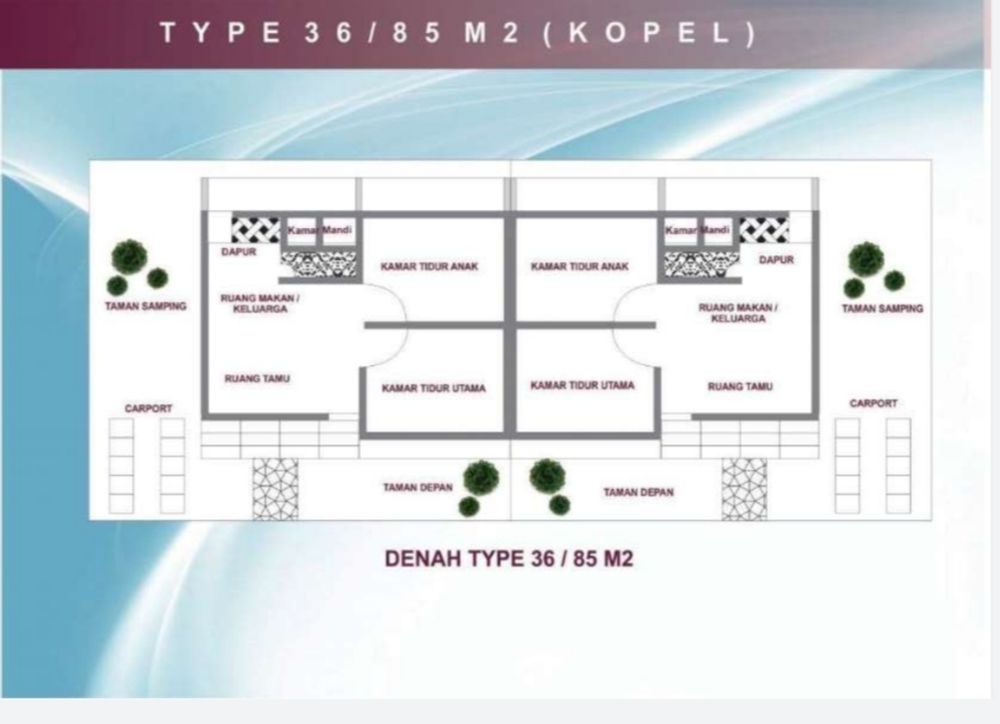foto denah rumah tipe 36 perumahan PERUMAHAN CITRA BUANA NABIRE