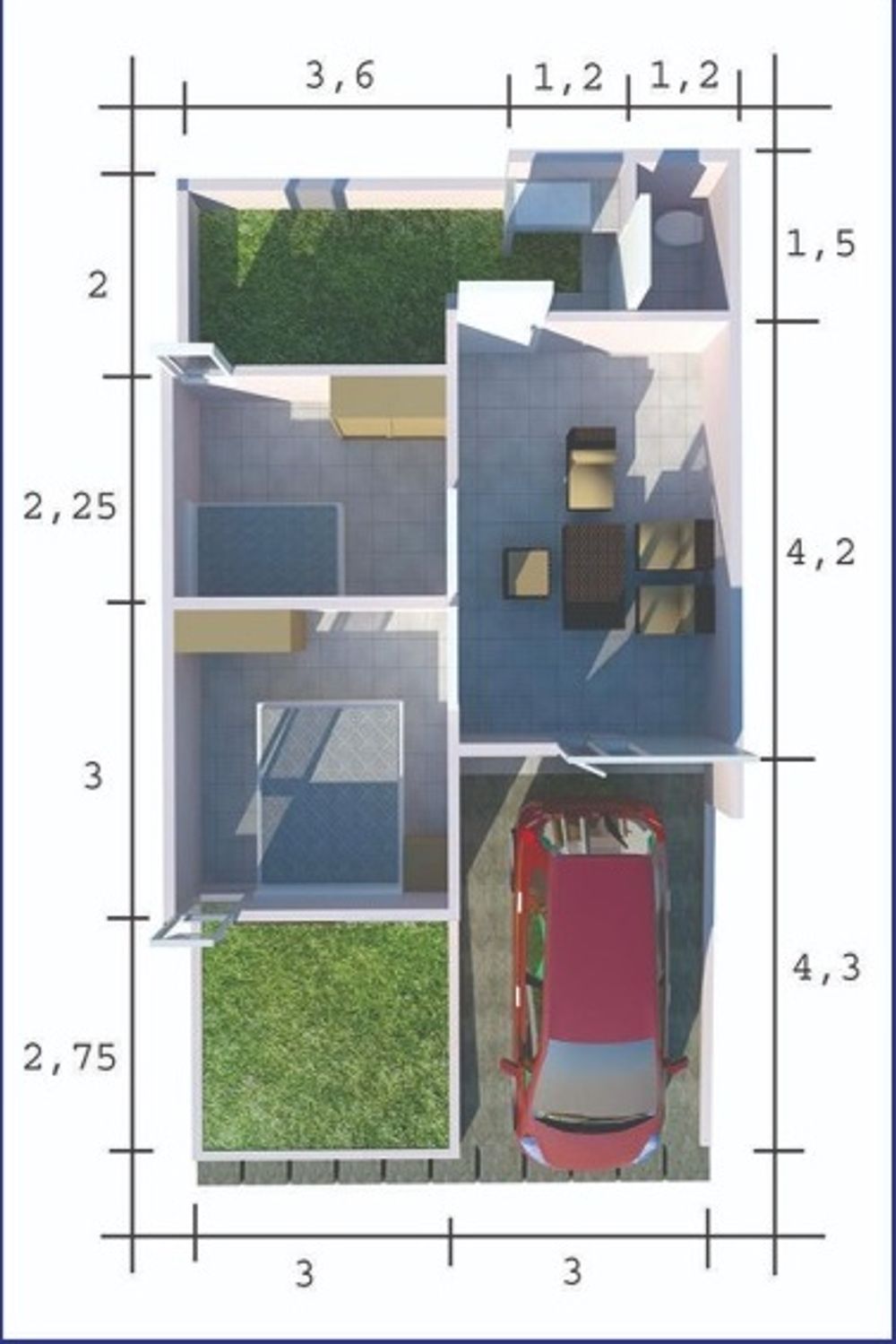 foto denah rumah tipe A1 perumahan Arundaya Residence