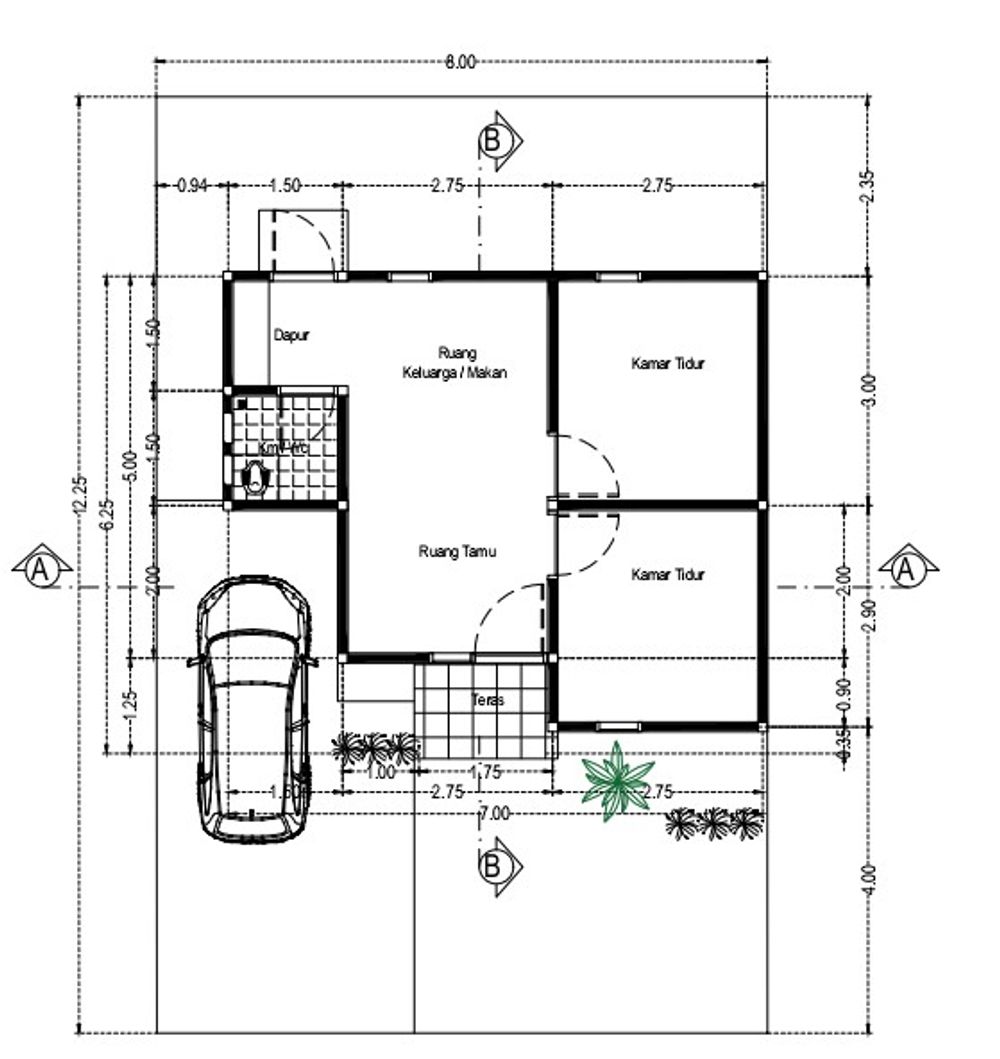 foto denah rumah tipe 36/98 perumahan Griya Harapan Indah