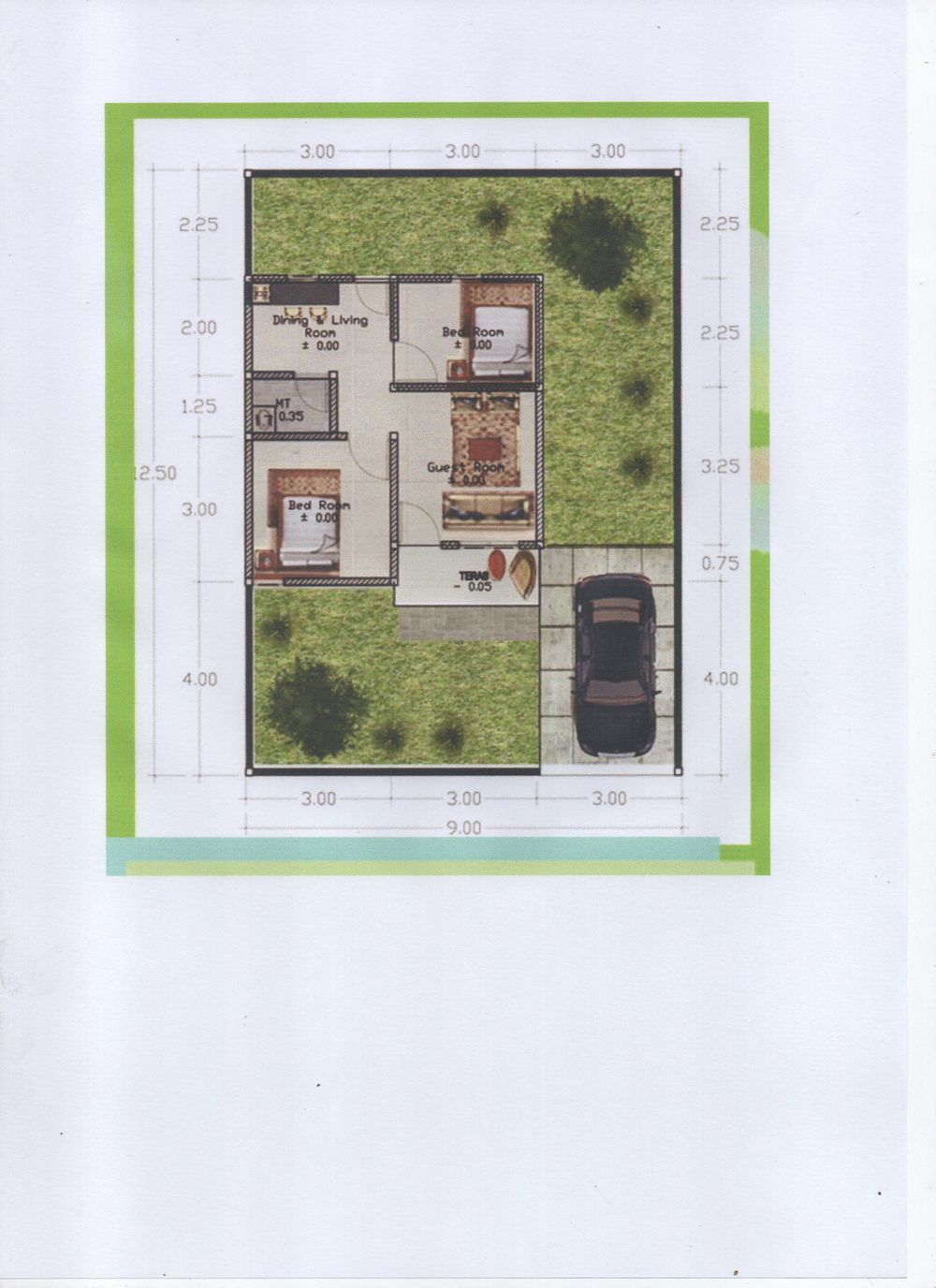 foto denah rumah tipe 36 perumahan PERUMAHAN BESTIKA PERMAI