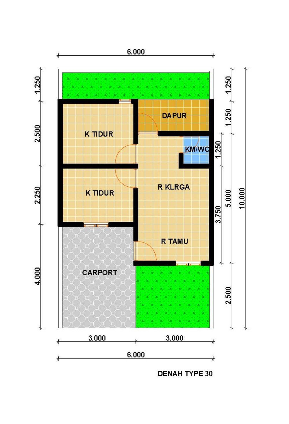 foto denah rumah tipe 30/60 perumahan Perumahan Nobo Residence