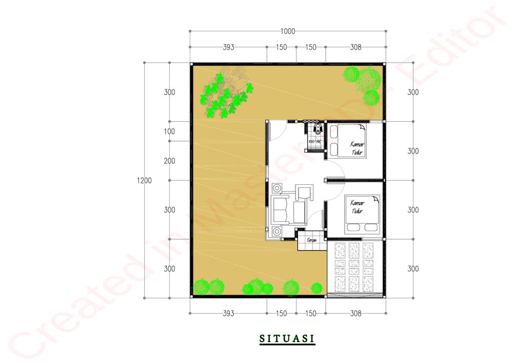 foto denah rumah tipe 36 perumahan MUTIA RAIHAN RESIDENCE