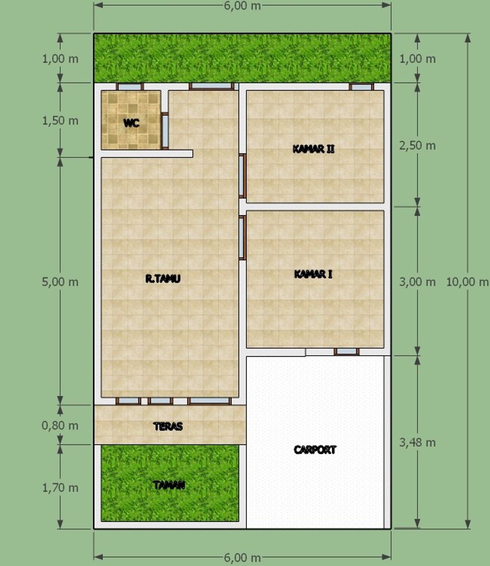 foto denah rumah tipe 36/60 20 perumahan Griya Abadi