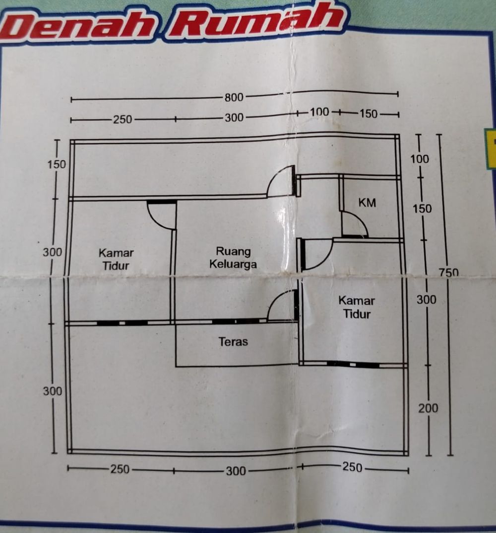 foto denah rumah tipe 30/60 perumahan GRIYA YASMINA ASRI