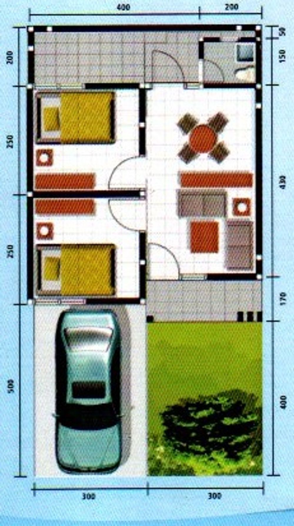 foto denah rumah tipe SUBSIDI perumahan REYHAN RESIDENCE GALANGPENGAMPON