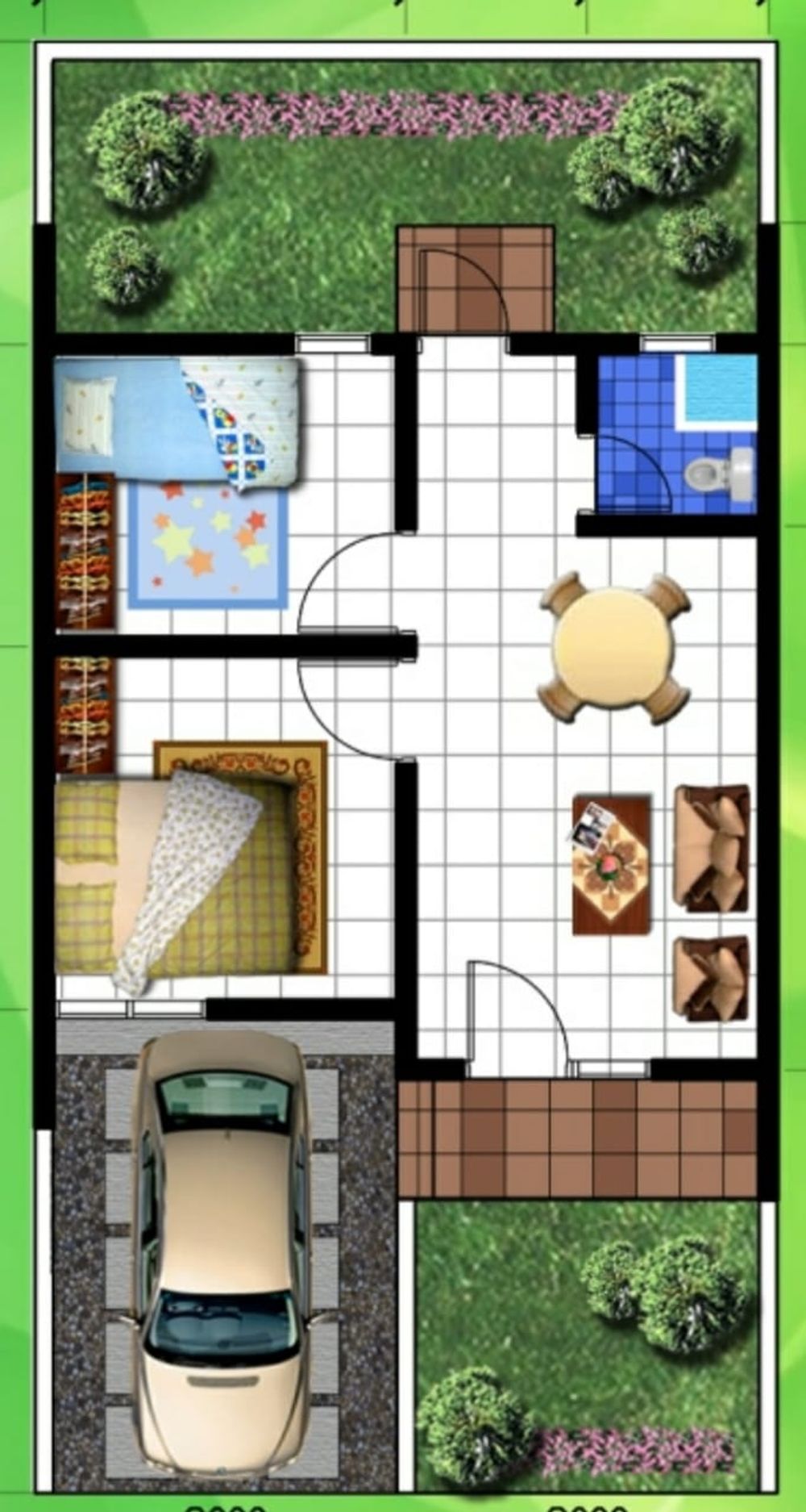 foto denah rumah tipe 36/72. perumahan GREEN LAVENDER AVENUE