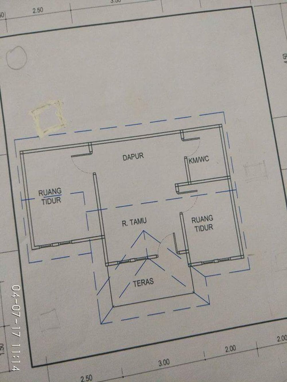 foto denah rumah tipe 36 perumahan PURNAMA MANDIRI TAHAP 2