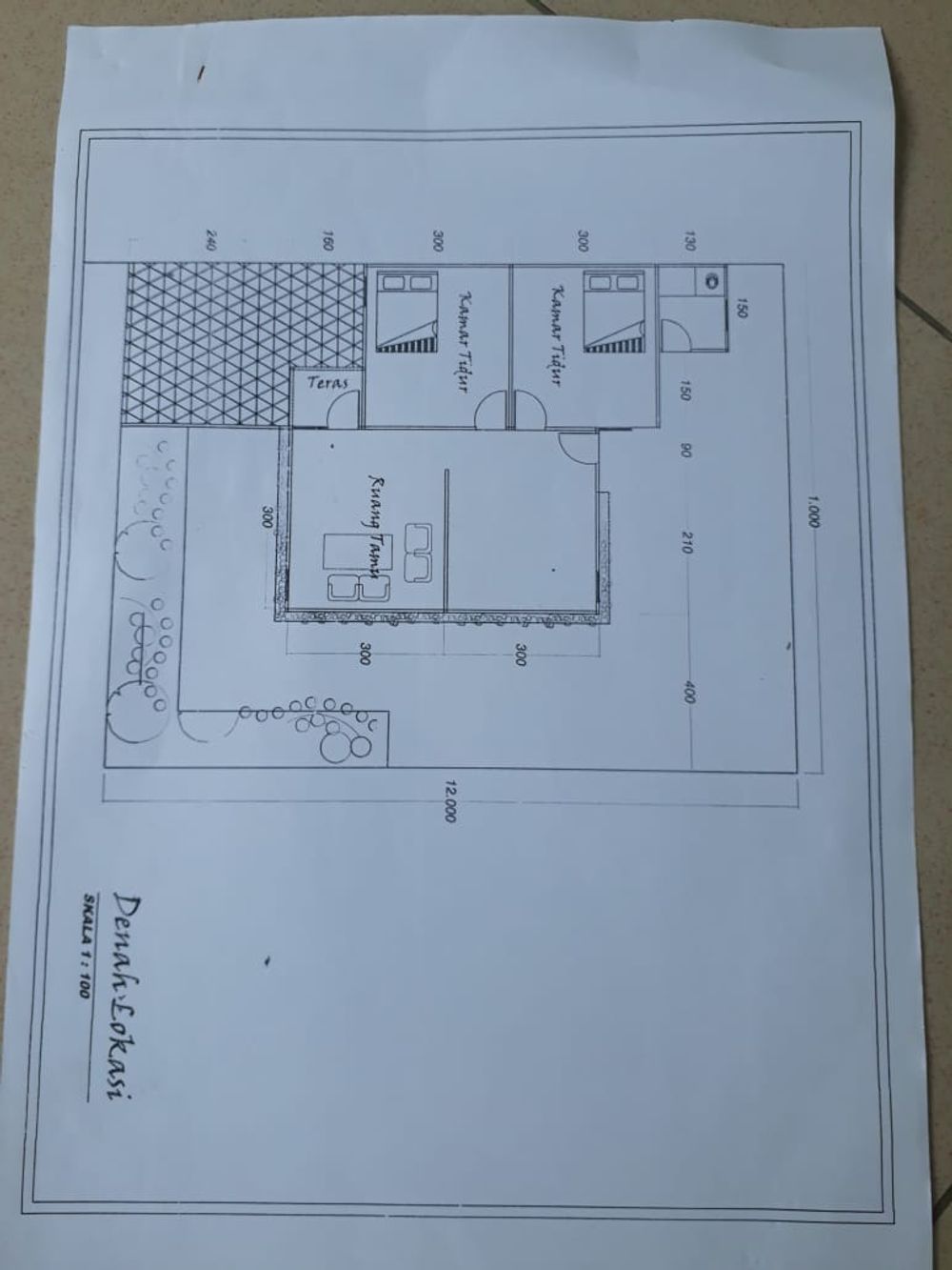 foto denah rumah tipe 36 subsidi perumahan Pakuwon Indah 1