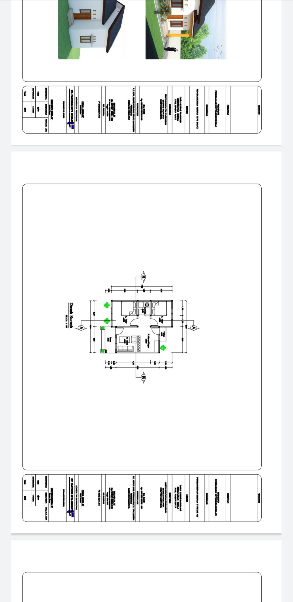 foto denah rumah tipe Subsidi perumahan Boyza Indo Duta Inti