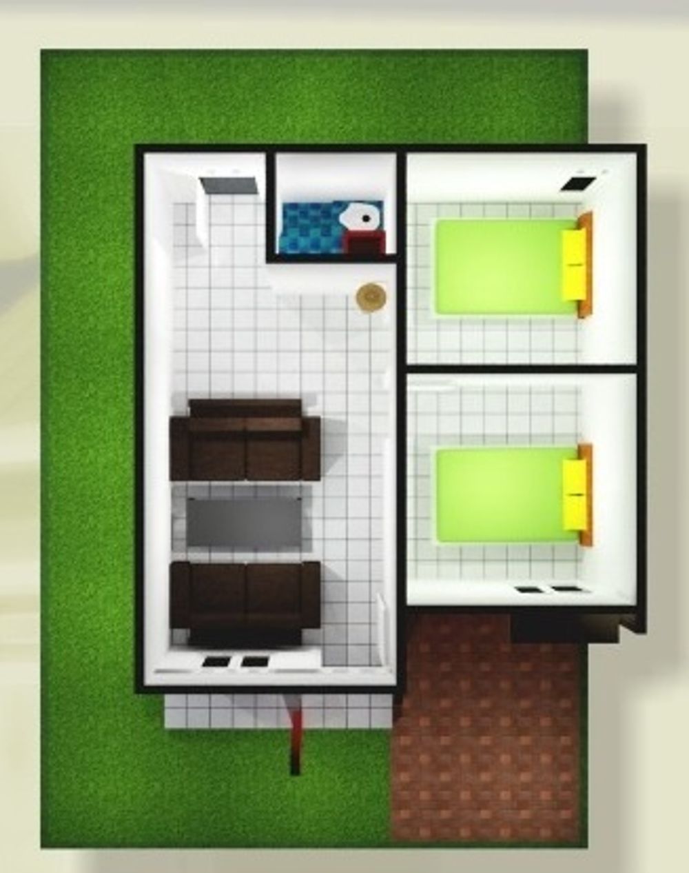 foto denah rumah tipe RSH perumahan GNC REGENCY 2