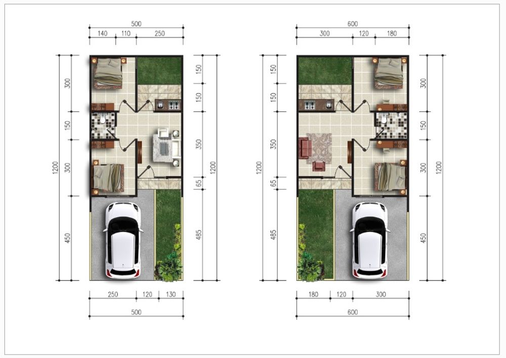 foto denah rumah tipe 30 perumahan Chibule Village
