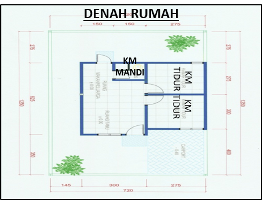 foto denah rumah tipe RSH perumahan MATARA INDAH