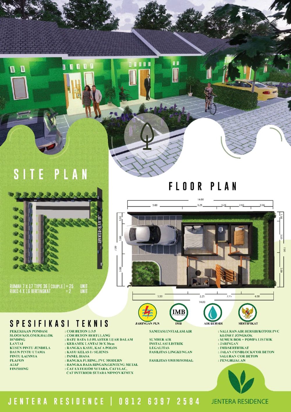 foto denah rumah tipe 36 perumahan Jentera Residence