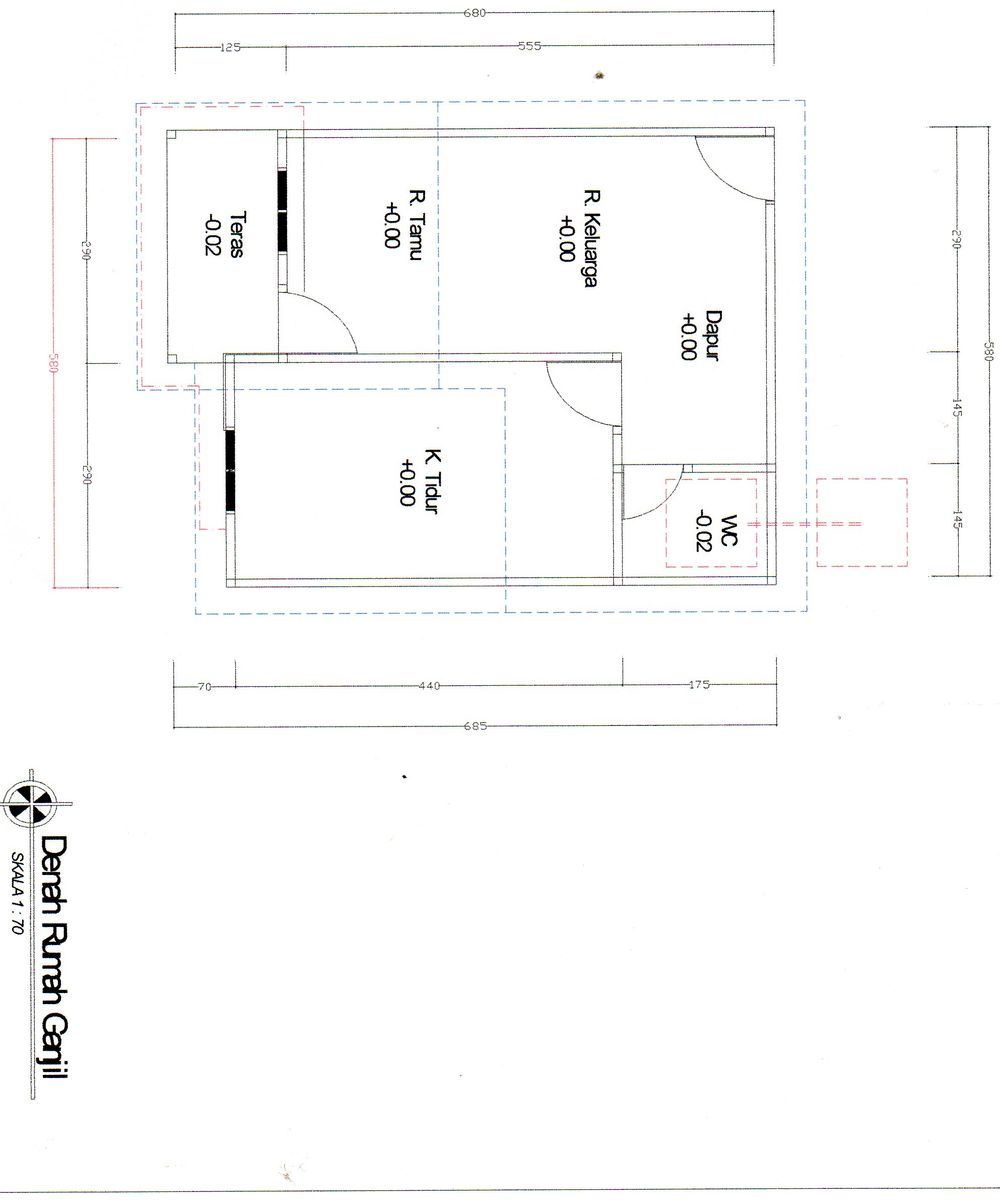 foto denah rumah tipe 36 perumahan GREEN MULIA RESIDENCE