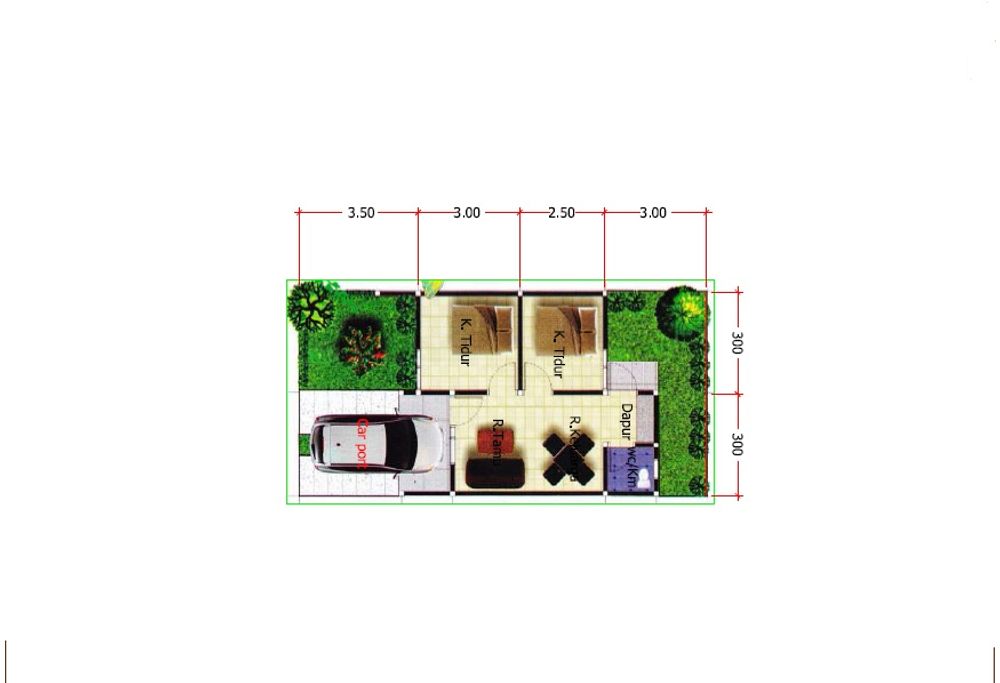 foto denah rumah tipe 36/72 perumahan ALDI RESIDENCE 5