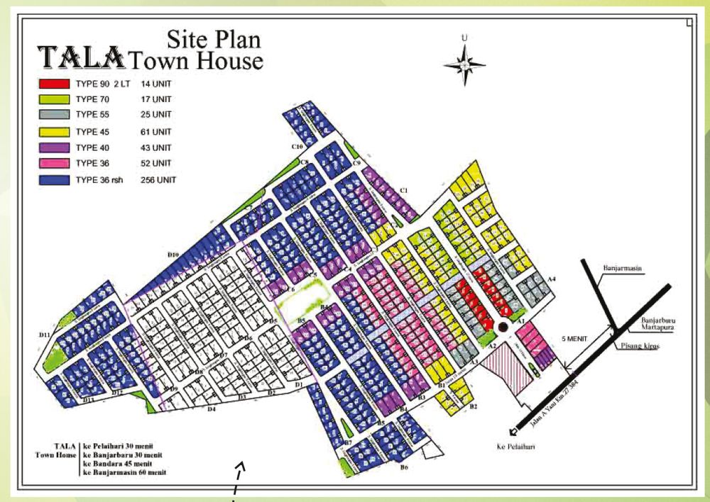 foto denah rumah tipe Subsidi perumahan Tala Town House