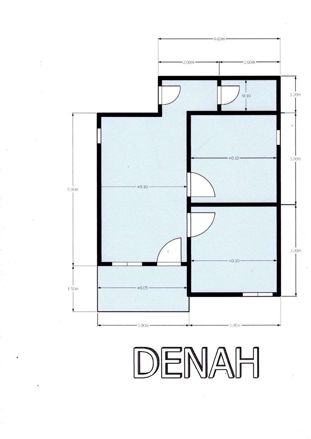 foto denah rumah tipe 36/108 perumahan Griya Astina