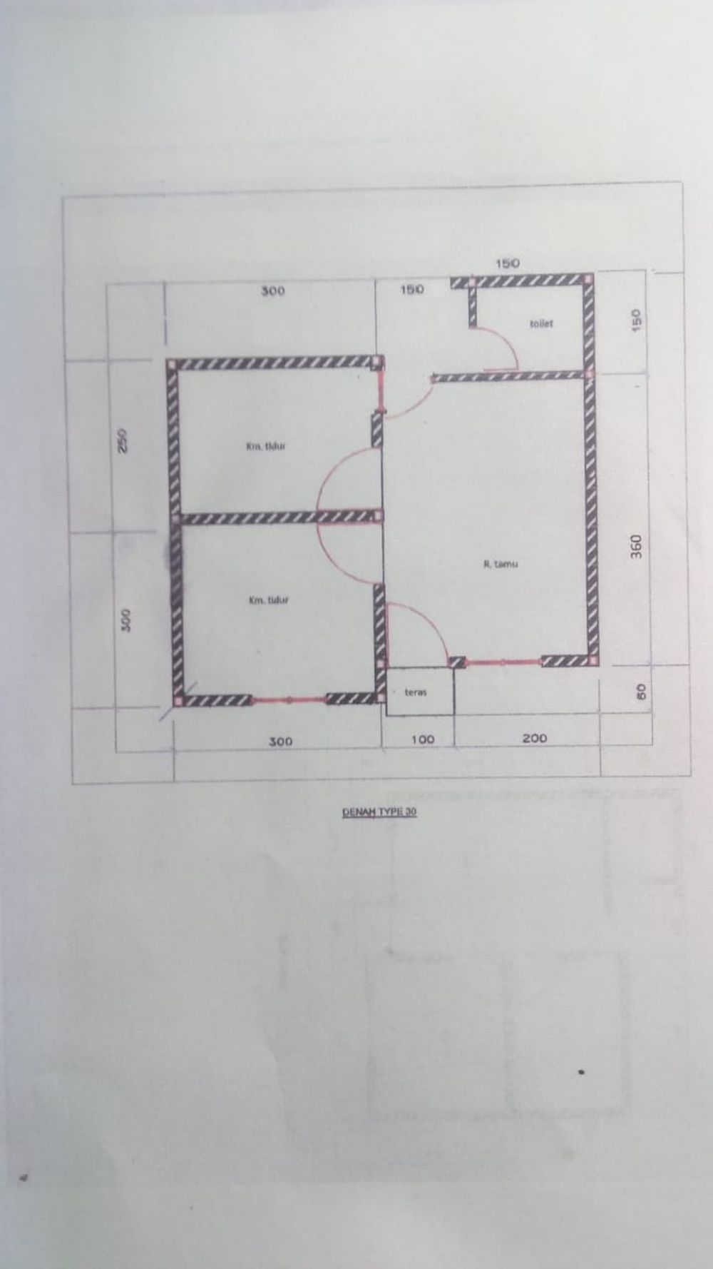 foto denah rumah tipe Mawar perumahan Bumi cikarang indah