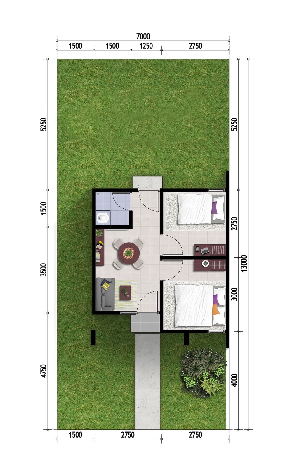 foto denah rumah tipe MAGNOLIA perumahan CitraRaya City Cluster Bukit Cempaka