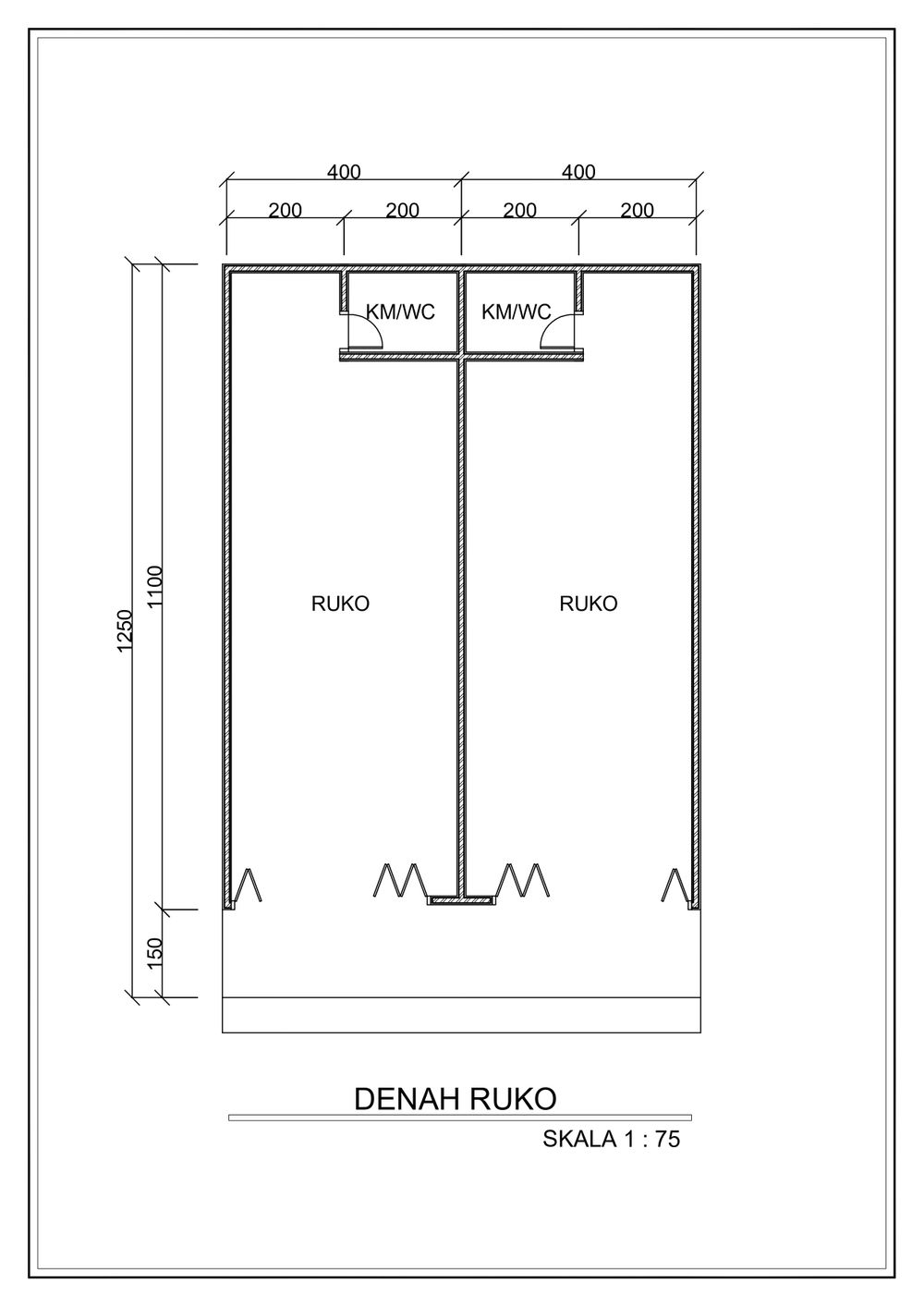 foto denah rumah tipe Ruko perumahan Sulthan Residence