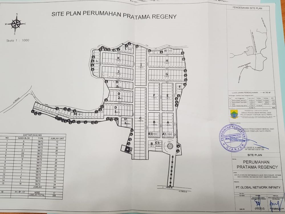 foto denah rumah tipe Standard perumahan PRATAMA REGENCY