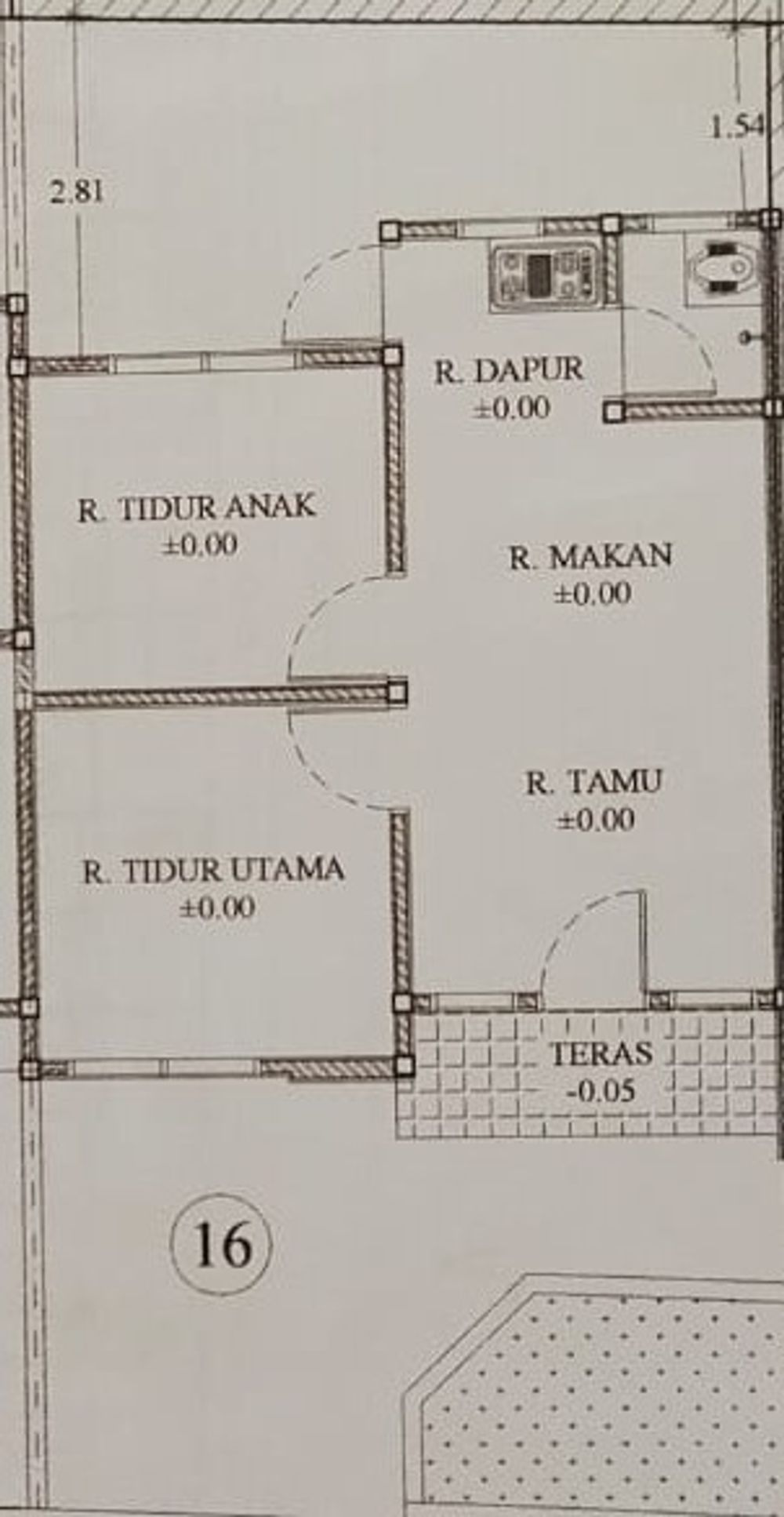 foto denah rumah tipe 36 perumahan Peringgan Indah