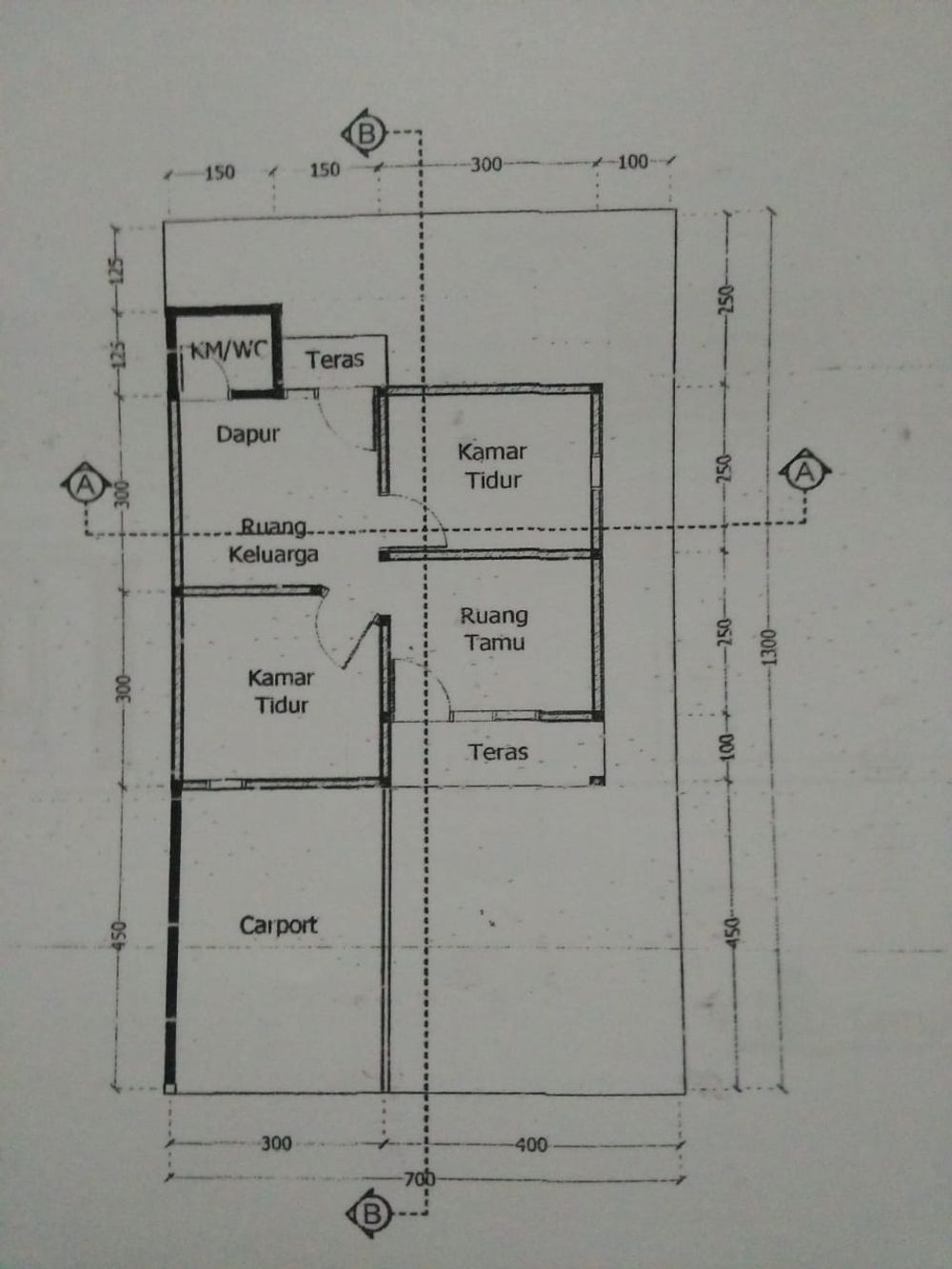 foto denah rumah tipe 36/91 perumahan ZALUNA LAND SALUPAO