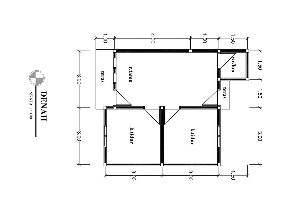 foto denah rumah tipe 36/84 perumahan Buana Residence 2