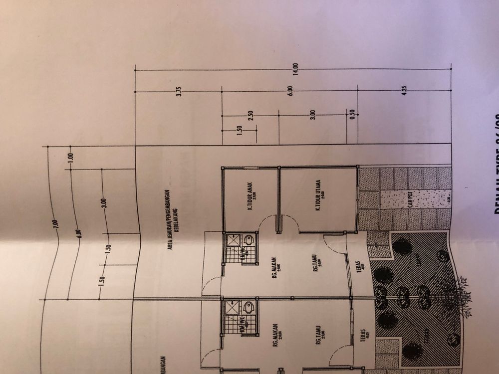 foto denah rumah tipe 36 perumahan JOYO GREEN
