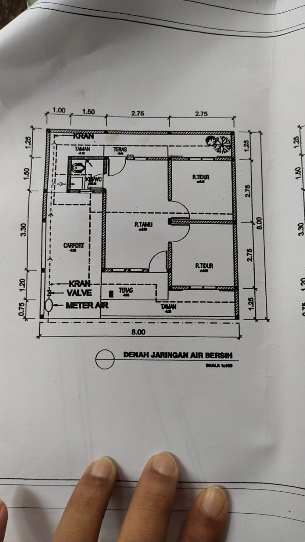 foto denah rumah tipe 30/60 perumahan PERUM GRIYA ALIZA