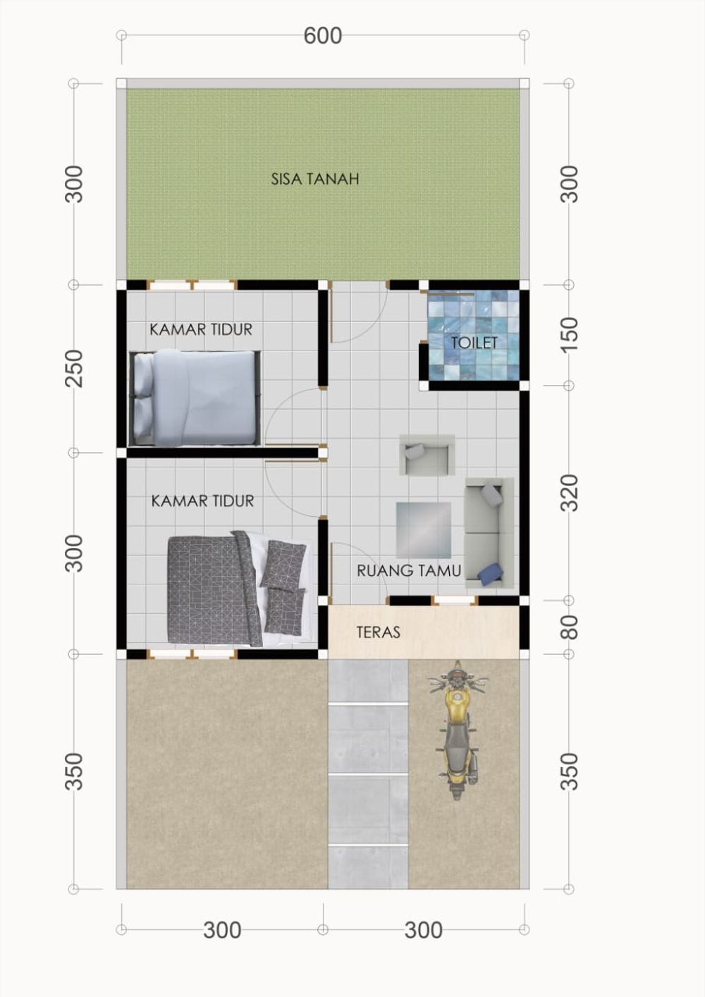 foto denah rumah tipe 32 perumahan OASE 3 TAHAP 4