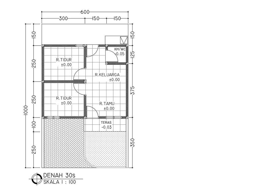 foto denah rumah tipe 30/60 perumahan JEPARA RESIDENCE