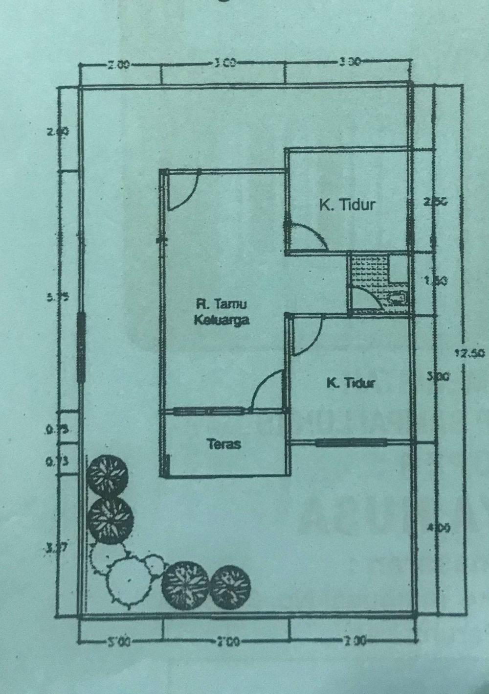 foto denah rumah tipe 36/103 perumahan GRIYA SAKTI KM6