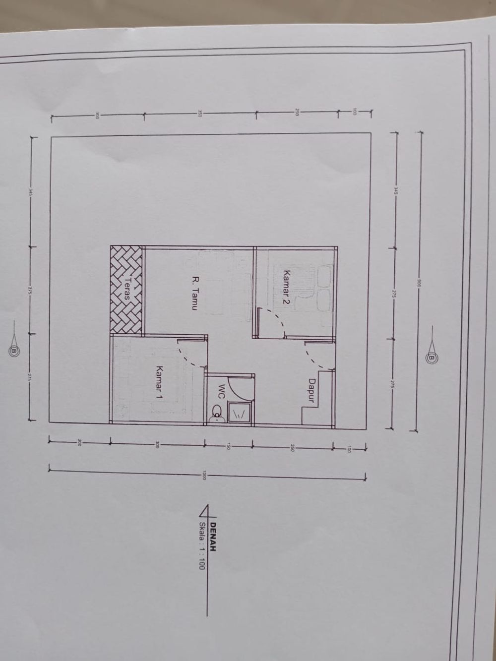 foto denah rumah tipe 36 perumahan BUMI LANGGENG SEJAHTERA 3