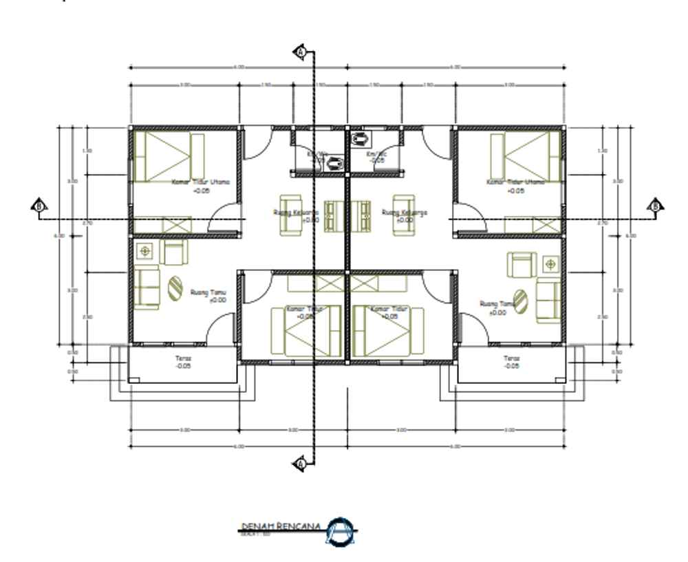 foto denah rumah tipe Rumah 36/115 perumahan GRIYA MADANI PERMAI