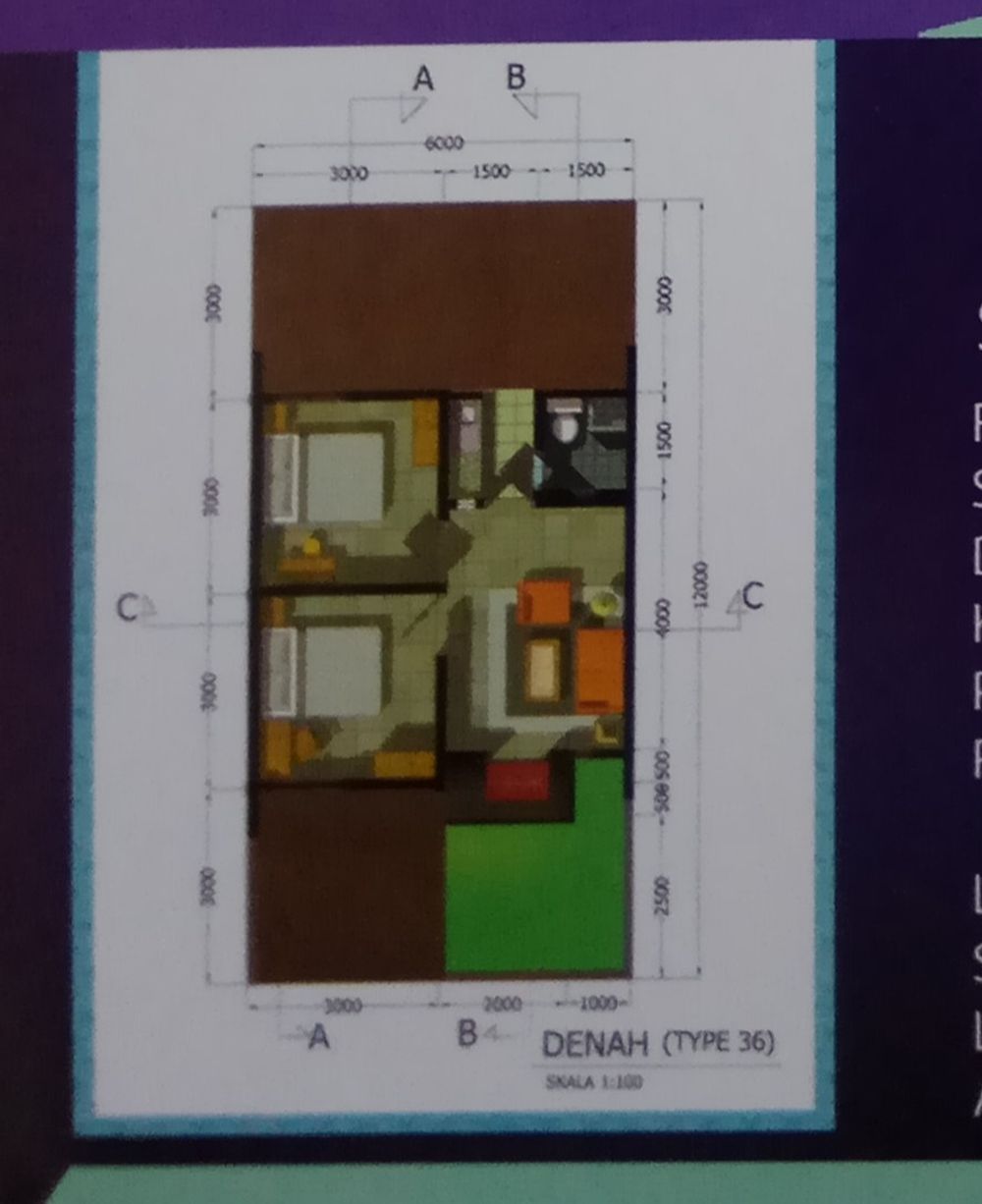 foto denah rumah tipe Subsidi perumahan Griya Permata Permai