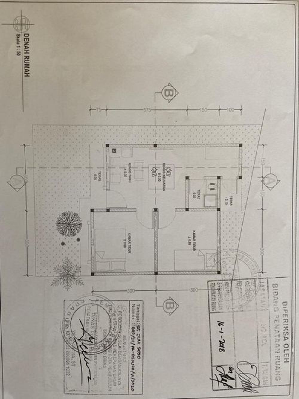 foto denah rumah tipe 36/98 perumahan GRIYA PUAN AMIRA