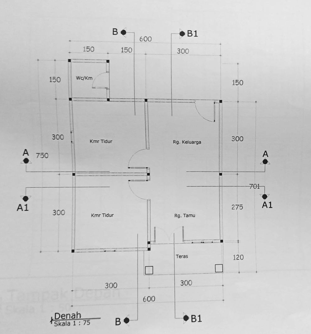 foto denah rumah tipe 36 perumahan GRIYA ARSOL KABILA CITY III