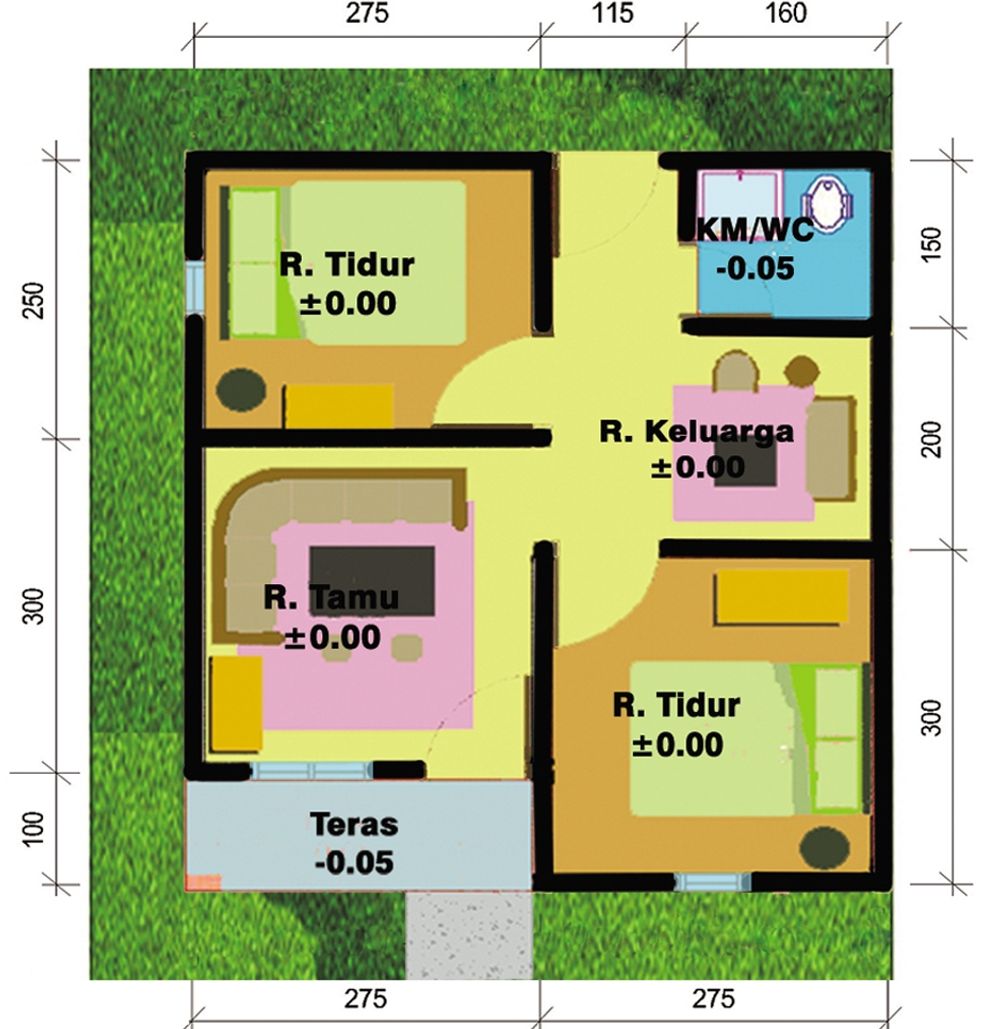 foto denah rumah tipe 36 perumahan ALAM CITRA TAHAP 4