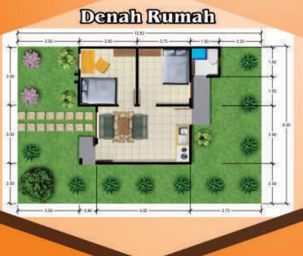 foto denah rumah tipe pie 36 perumahan PIE RESIDENCE