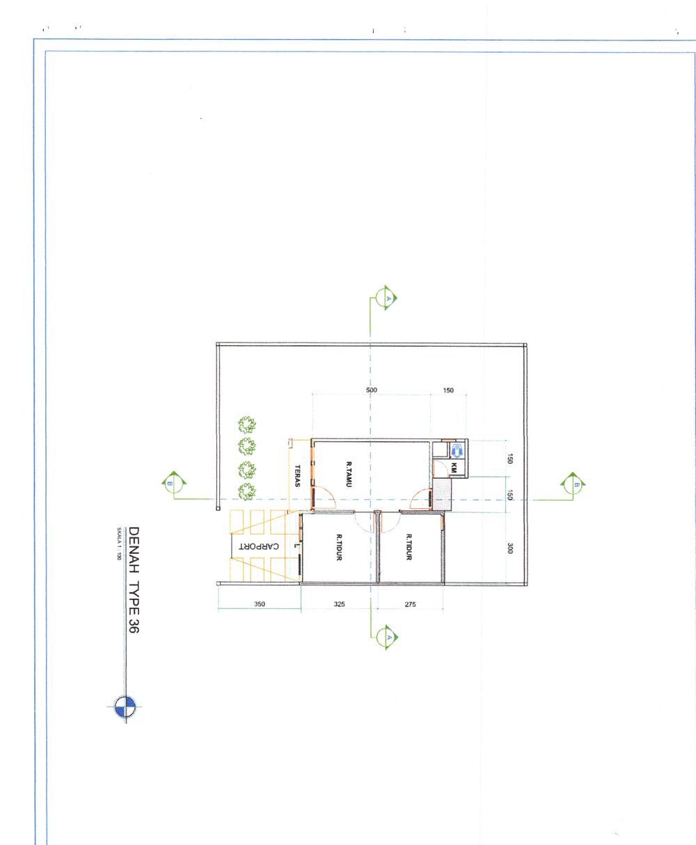 foto denah rumah tipe 36 perumahan Griya Mahoni - Blang Krueng